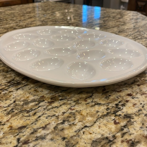 🐣White Ceramic Egg Platter 🥚 Dish - Picture 5 of 11